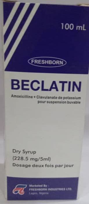BECLATIN SUSP (AMOXICILLIN/CLAVULANATE 228.5MG)