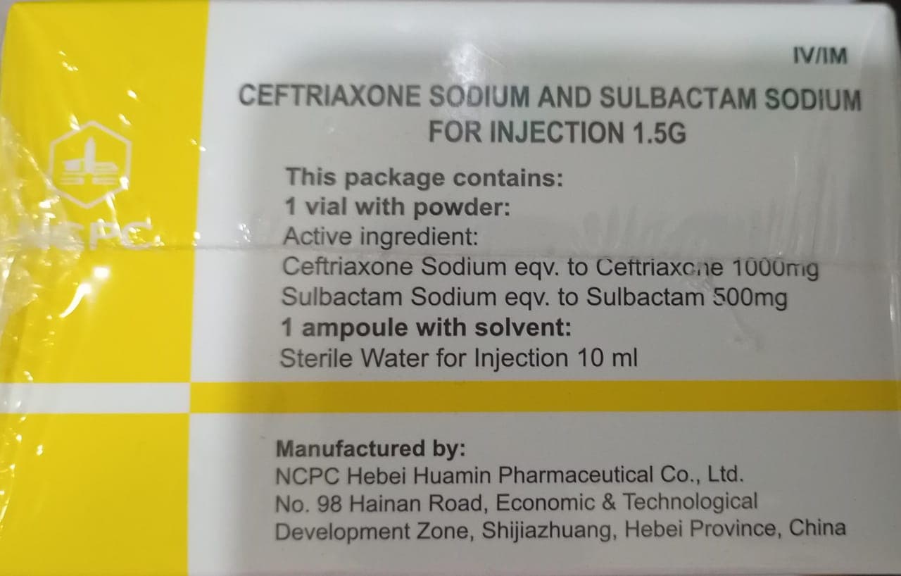 INJ CEFTRIAXONE SODIUM & SULBACTAN (NCPC)