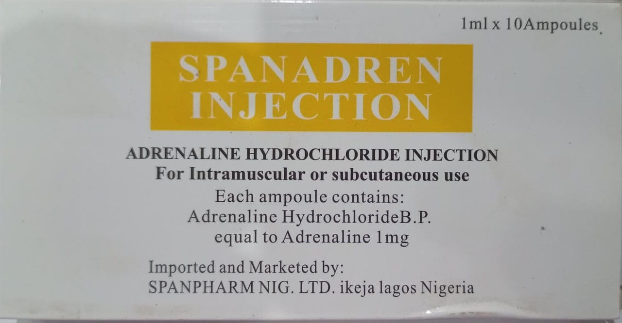 INJ ADRENALINE HYDROCHLORIDE (SPANADREN)