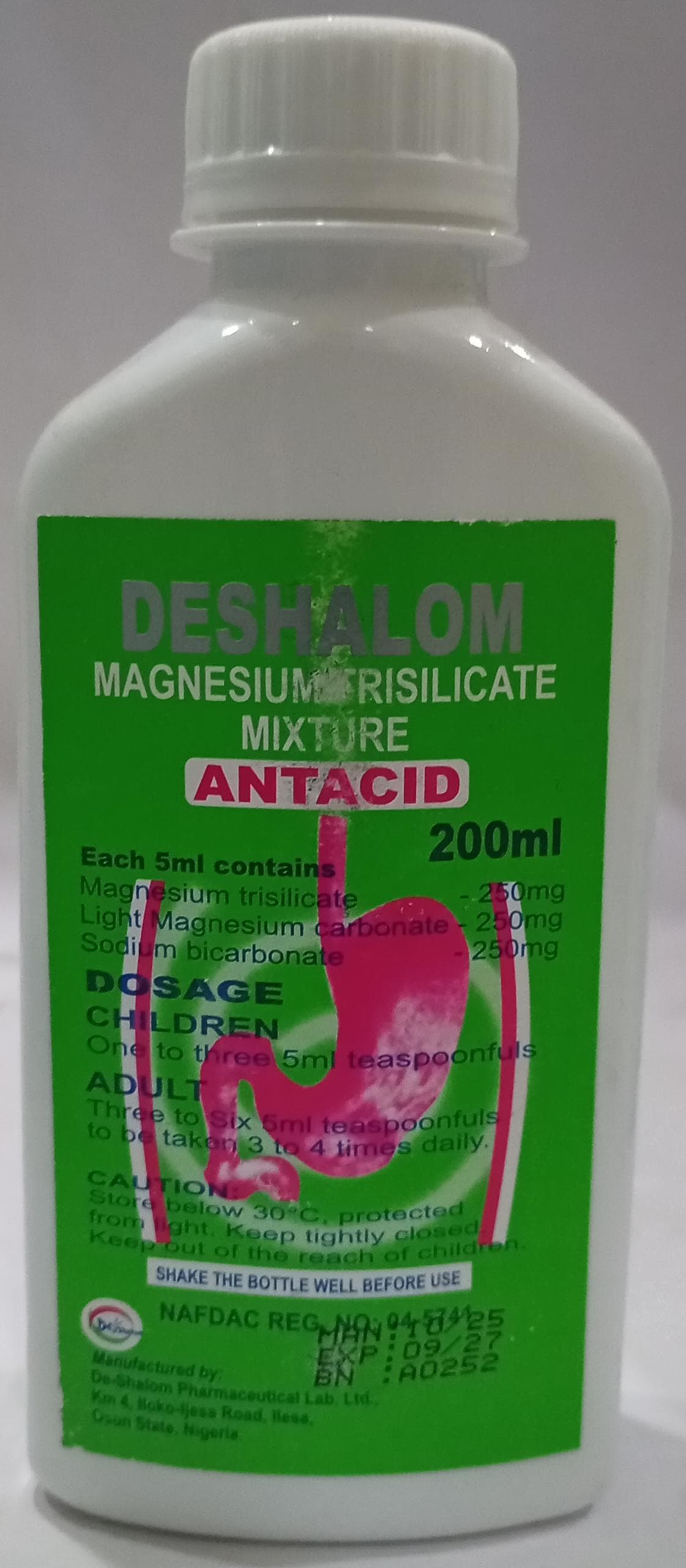 MIST MAGNESIUM TRISILICATE 200ML (DESHALOM)