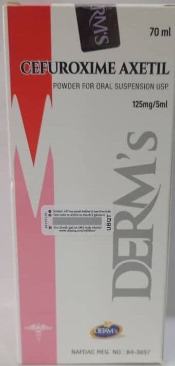 CEFUROXIME AXETIL SUSPENSION 70ML