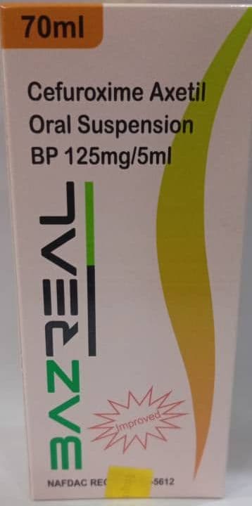 CEFUROXIME AXETIL SUSPENSION 70ML (BAZREAL)