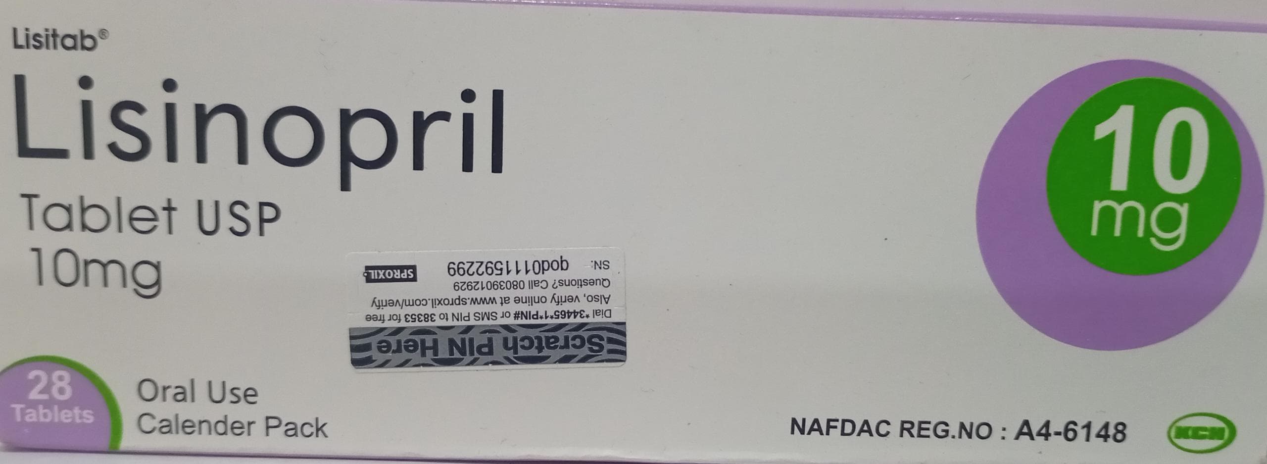 LISINOPRIL 10MG (LISITAB)
