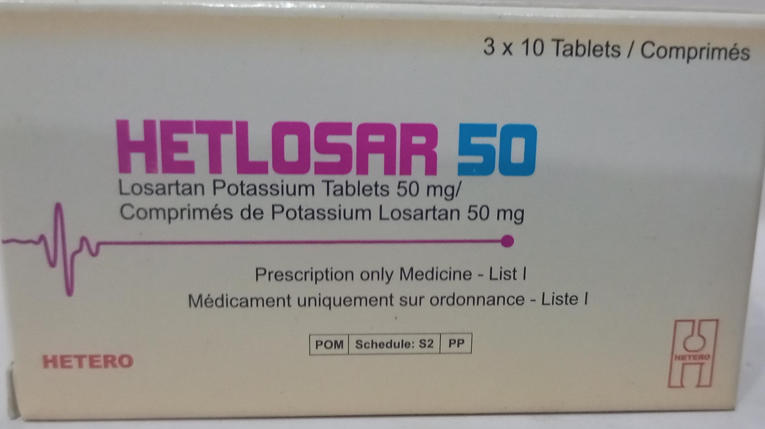 HETLOSAR 50MG (LOSATAN POTASSIUM 50MG)
