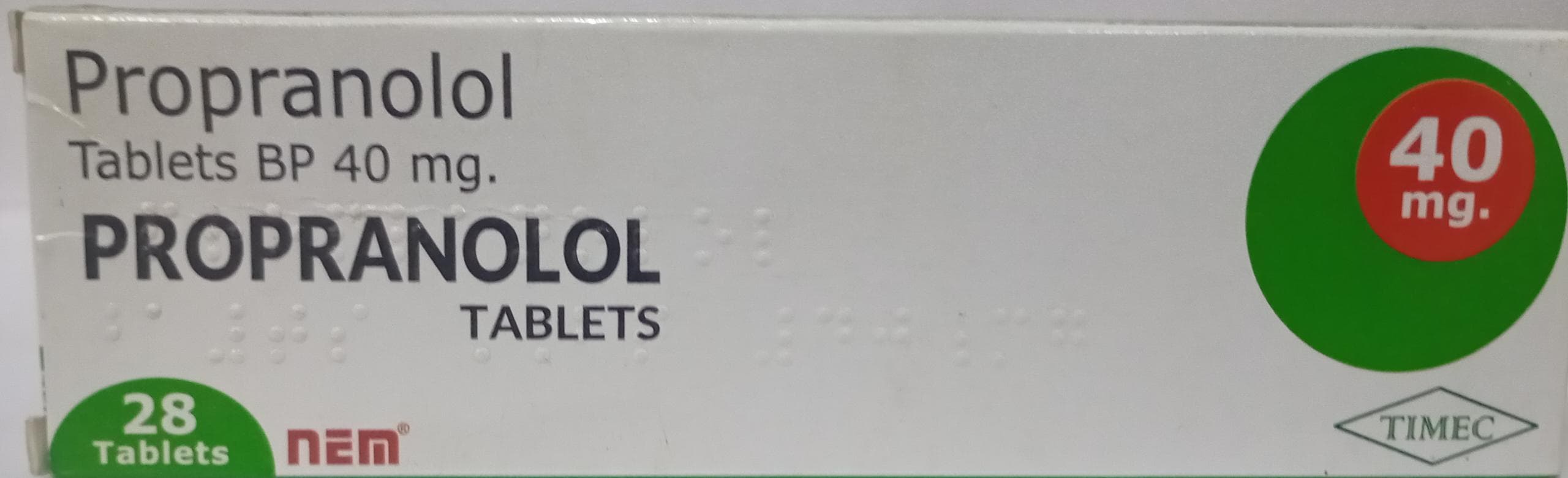 PROPANOLOL 40MG (NEM)