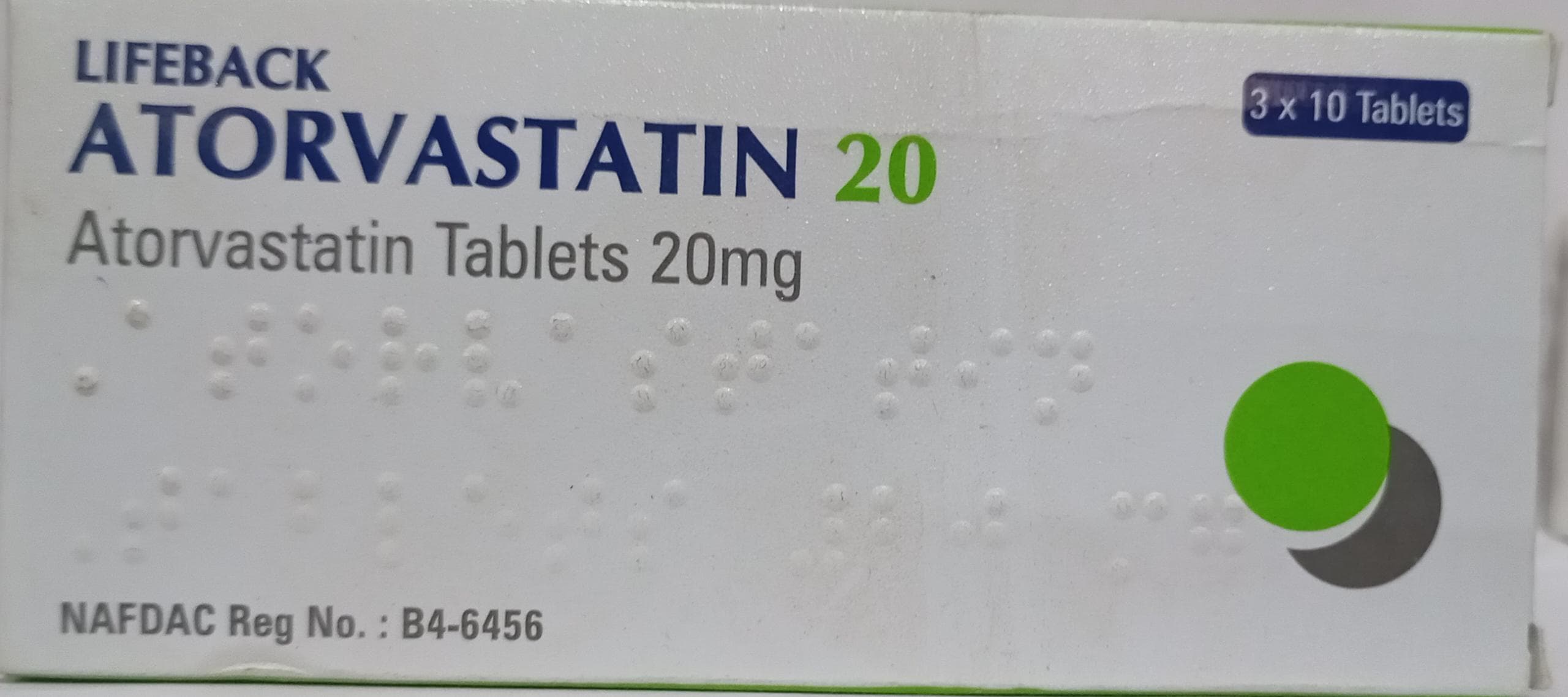 ATORVASTATIN 20MG (LIFEBACK)