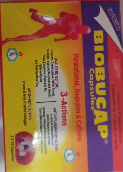 BIOBUCAP (PARACETAMOL/IBUPROFEN/CAFFEINE)