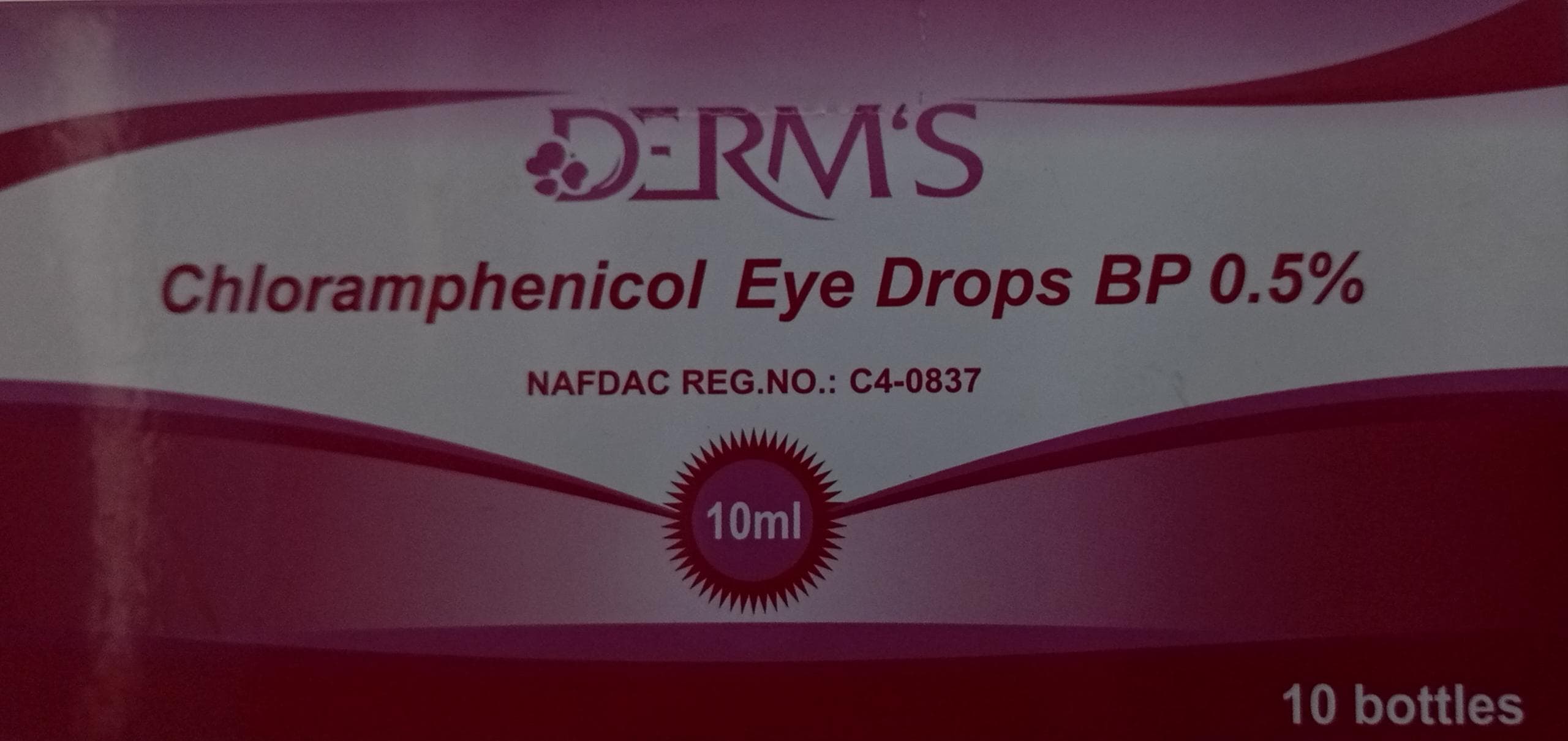 CHLORAMPHENICOR EYE DROP (DERMS)