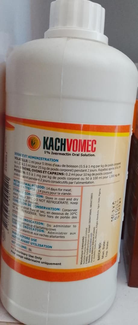 IVERMECTINE 1% 1LITRE (KACHVOMEC)