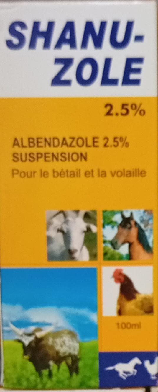 ALBENDAZOLE 2.5% ORAL SUSPENSION 100ML (SHANUZOLE)
