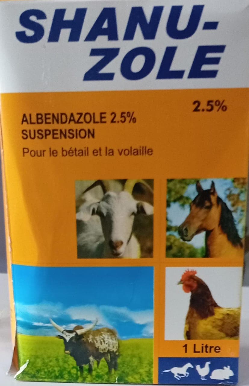 SHANU-ZOLE 2.5% (ALBENDAZOLE) 1 LT