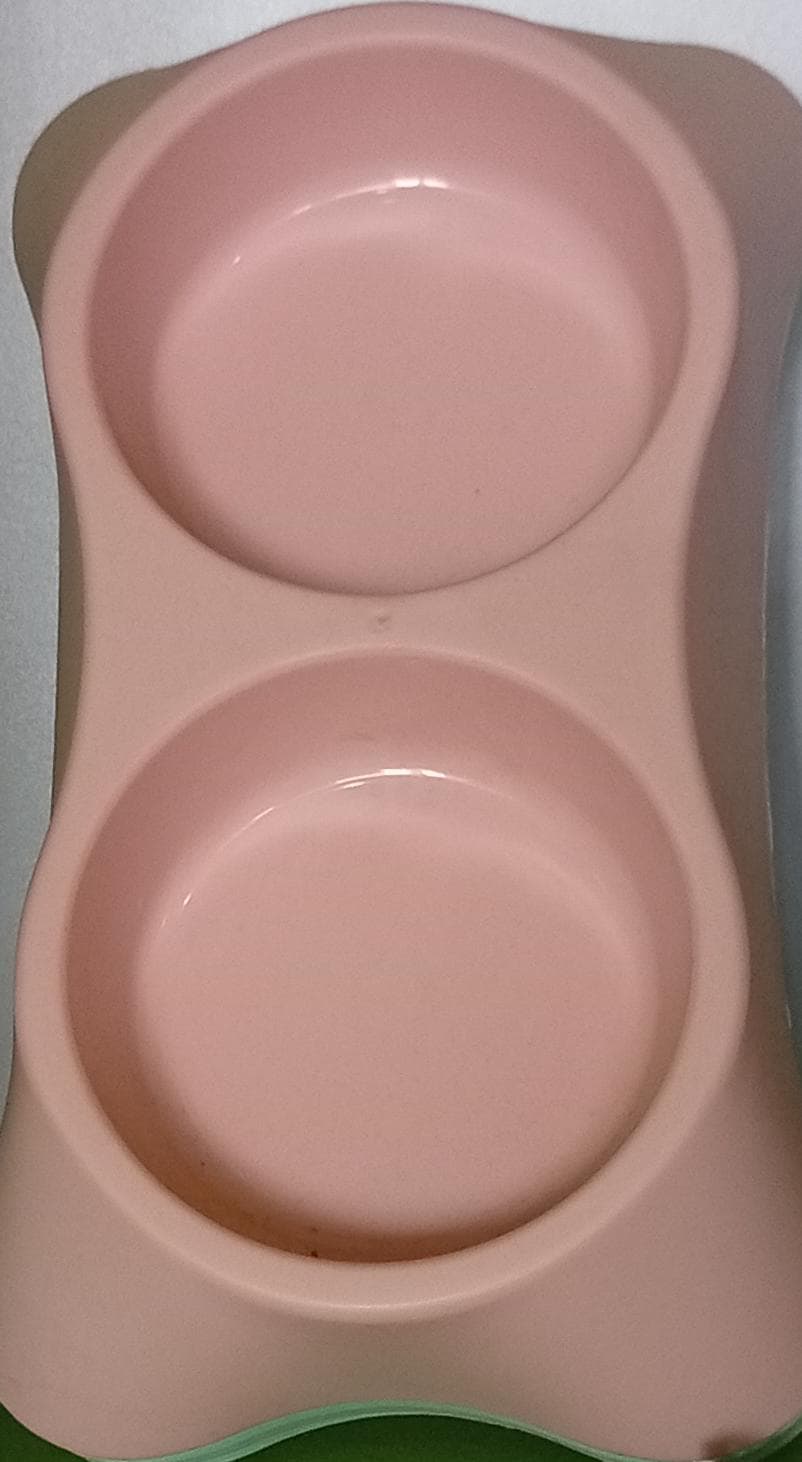2 IN 1 PLASTIC DOG PLATE SMALL