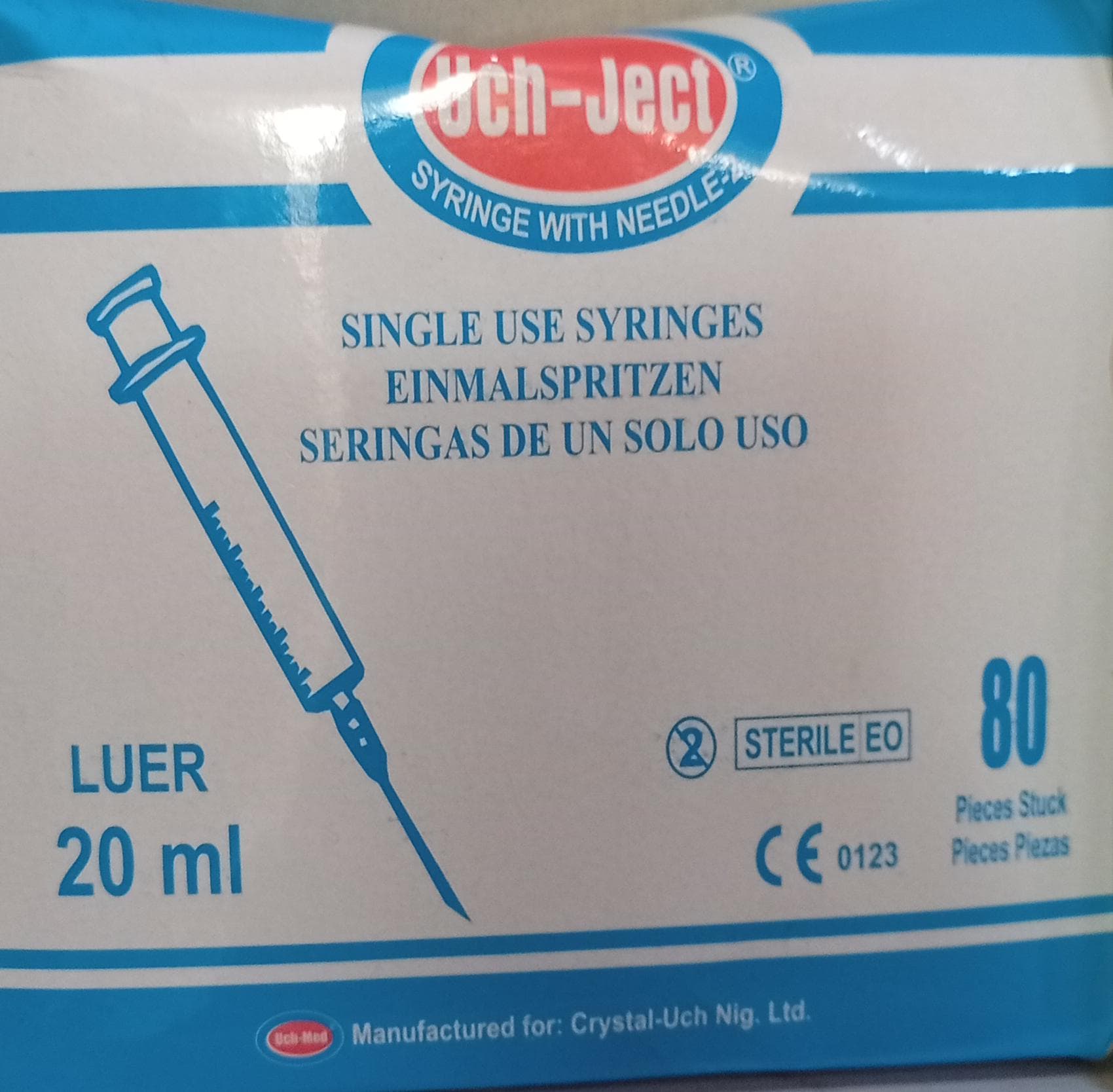 NEEDLE & SYRINGE 20ML (UCH JECT)