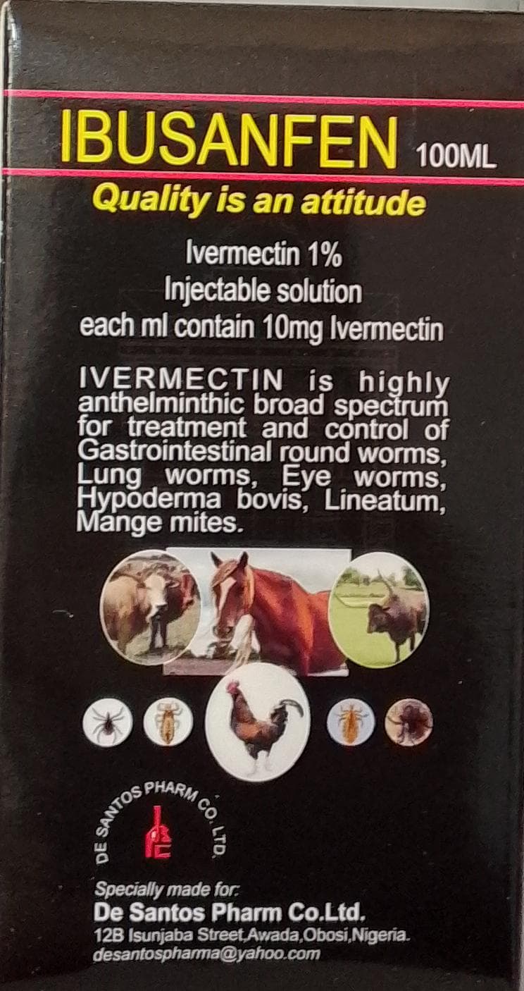 IVERMECTIN INJ 1% (IBUSANFEN) 100ML