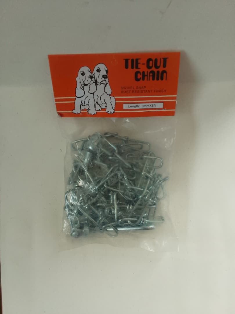 MEDIUM TIE OUT CHAIN 3MMX6FT