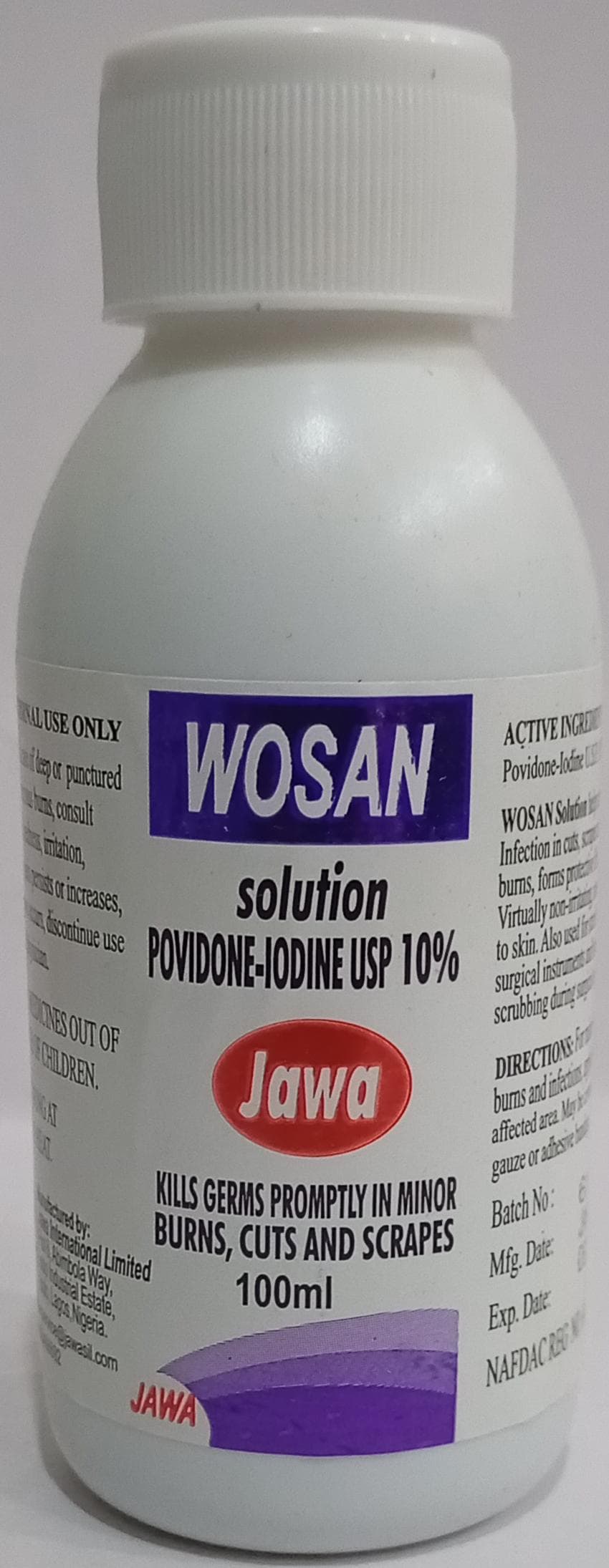 POVIDONE IODINE 10% SOLUTION 100ML (WOSAN)