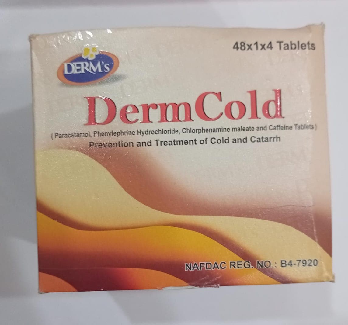 DERMCOLD (PARACETAMOL/PHENY/CHLORPHENIRAMINE/CAFFEINE)
