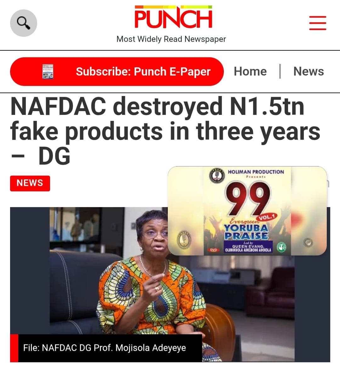 NAFDAC destroyed N1.5tn fake products in three years